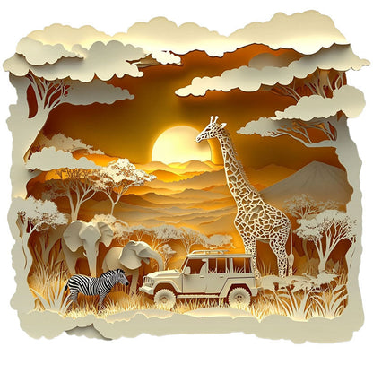 Puzzle de madera 3D del safari africano