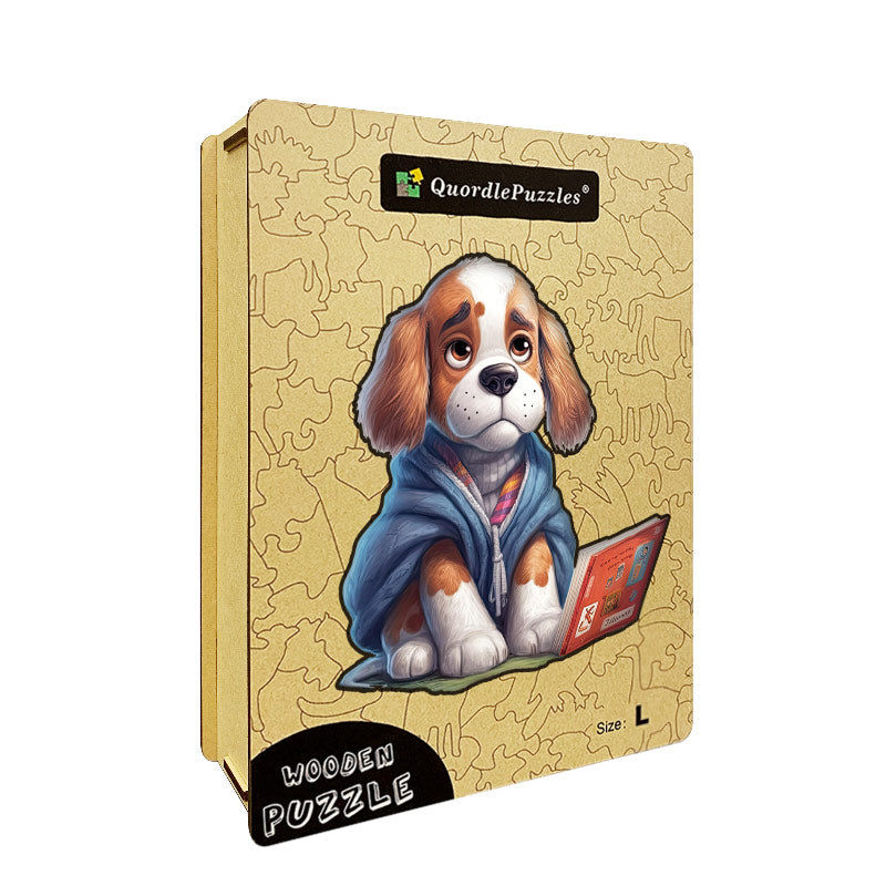 🔥Último día 85% de descuento - lindo cachorro leyendo un libro